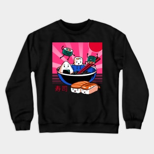 Sushi Retro Fun Crewneck Sweatshirt